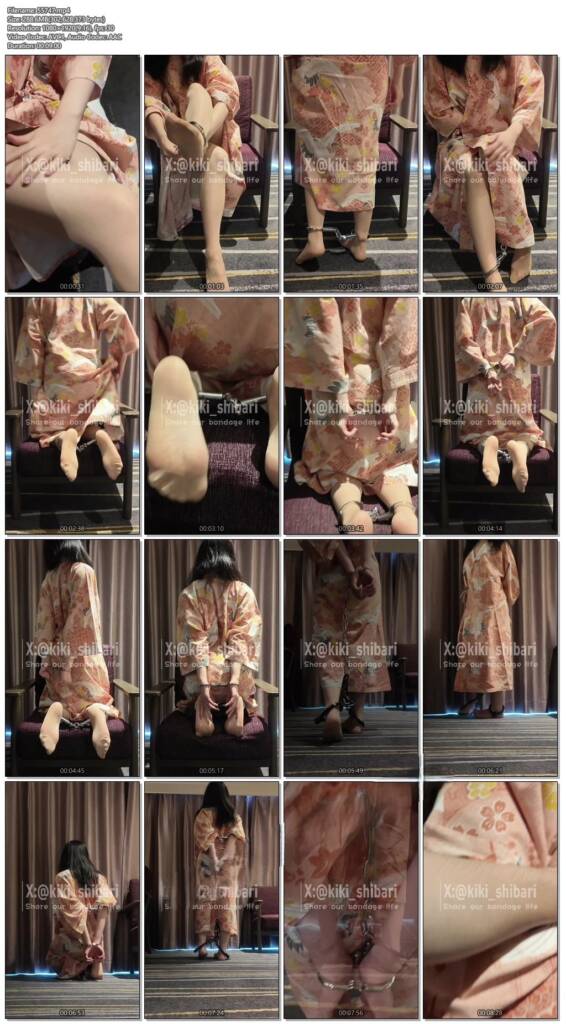 图片[2]-【kiki】肉丝日式浴衣戴着镣铐背铐在房间行走-视频-5元站