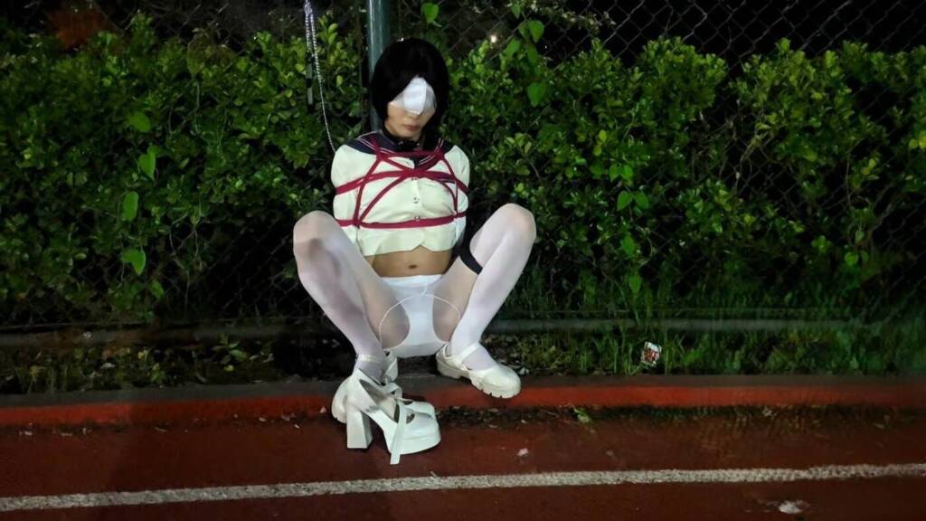 【牵丝】身穿白色水手制服男娘提子深夜户外偏僻路边paly-视频-5元站