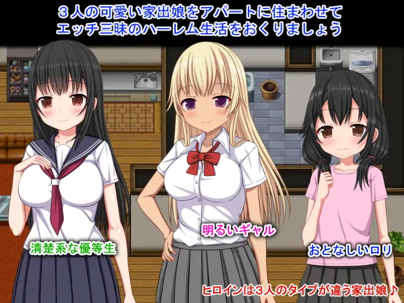 图片[2]-[RPG/PC/中文] 梨佳庄～与离家出走女孩的后宫性生活～ いえで荘～家出娘とハーレム性活～ V1.2-游戏-5元站