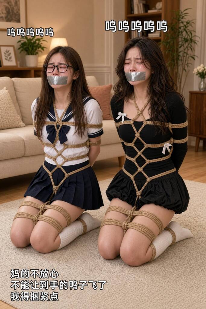 图片[2]-[大呲花hhh] DID剧情大作:入室绑架(二) 甜美女孩遭歹徒入室绑架抢劫，被捆成粽子臭袜子堵嘴，按摩棒滴蜡玩脚揉胸凌辱折磨 [130P] - 5元站-5元站