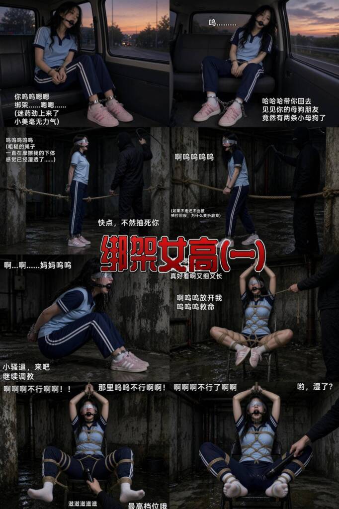 DID剧情大作:绑架女高(一) 清纯女高双双被绑架调教，口球铁笼走绳按摩棒多种元素！龟甲海老驷马M腿多重姿势！-5元站
