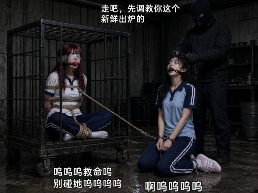 图片[2]-[大呲花hhh] DID剧情大作:绑架女高(一) 清纯女高双双被绑架调教，口球铁笼走绳按摩棒多种元素！龟甲海老驷马M腿多重姿势！ [132P] - 5元站-5元站