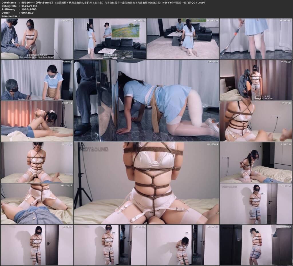 图片[3]-【PlotBound】（精品剧情）代替宠物的人妻护理（第三集）:与老公仅隔着一扇门的调教（夫前的遥控/捆绑后的口+胸+Y侍奉/隔着一扇门的QG）-视频-5元站