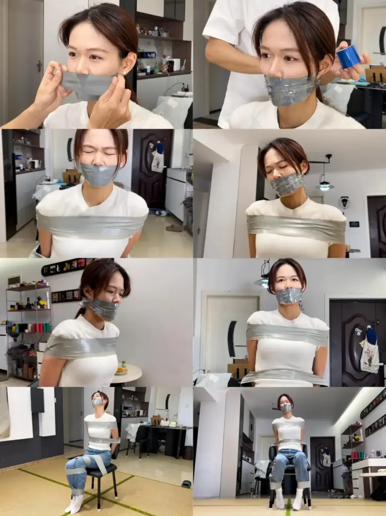 【默示录】气质新模小倩，嘴型贴胶带很好看，“呜呜呜”很有感觉～-视频-5元站