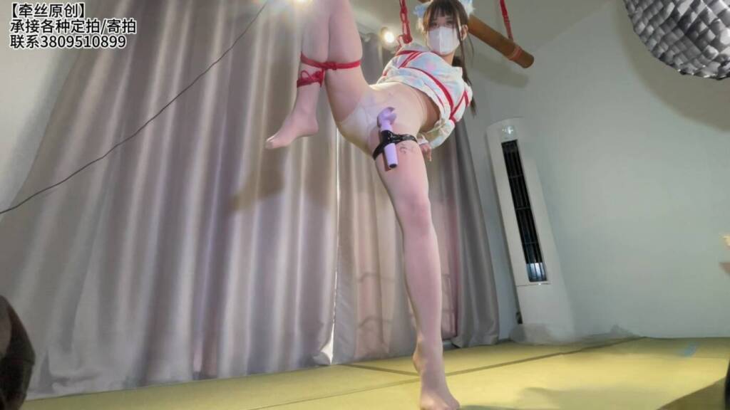 【牵丝】提子单腿吊强制 震动棒连续gc M腿强制折磨-视频-5元站