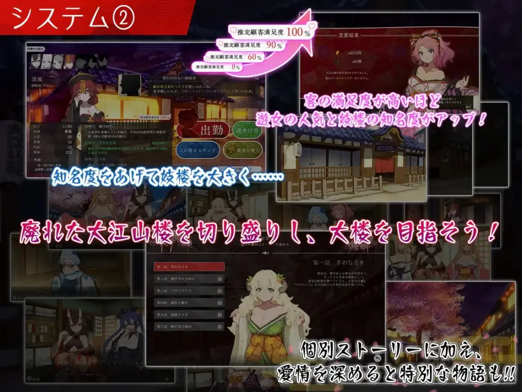 图片[6]-[SLG/PC/AI汉化] 梦吉原的妖异妓楼 ～妖怪大楼重建谭～ 夢吉原のあやかし妓楼 ～妖怪大楼再建譚～ Ver1.03-游戏-5元站