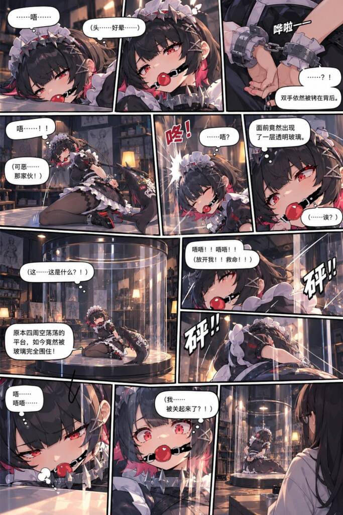 图片[3]-[Fend] 艾莲为了三倍工资接下了一个模特的委托，但这个委托好像有些不对劲…她竟被要求铐住双手双脚，塞入口球 [12P] - 5元站-5元站